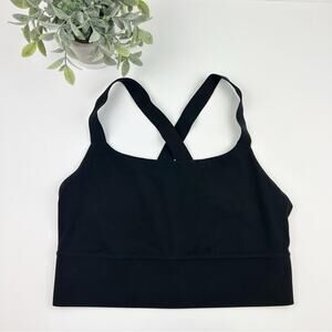 Athleta Black High Neck Racerback Sports Bra Black Size Medium Athleisure